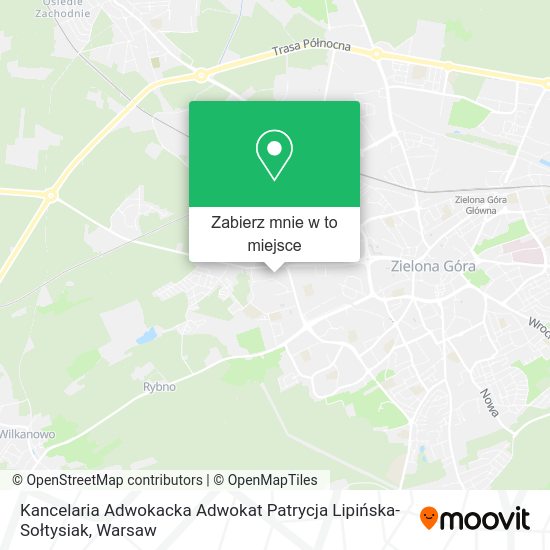 Mapa Kancelaria Adwokacka Adwokat Patrycja Lipińska-Sołtysiak