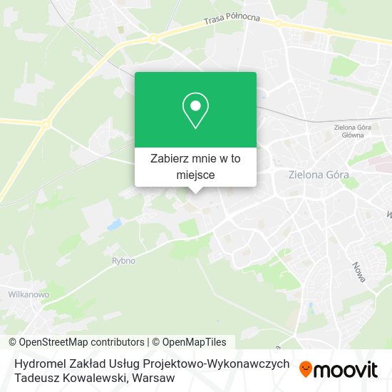 Mapa Hydromel Zakład Usług Projektowo-Wykonawczych Tadeusz Kowalewski