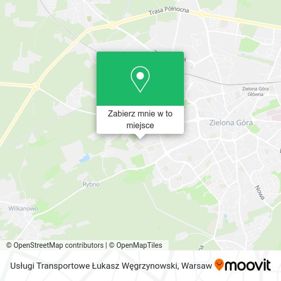 Mapa Usługi Transportowe Łukasz Węgrzynowski