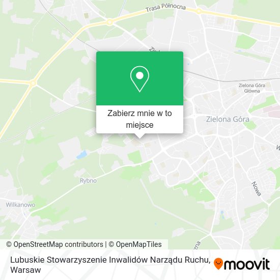 Mapa Lubuskie Stowarzyszenie Inwalidów Narządu Ruchu