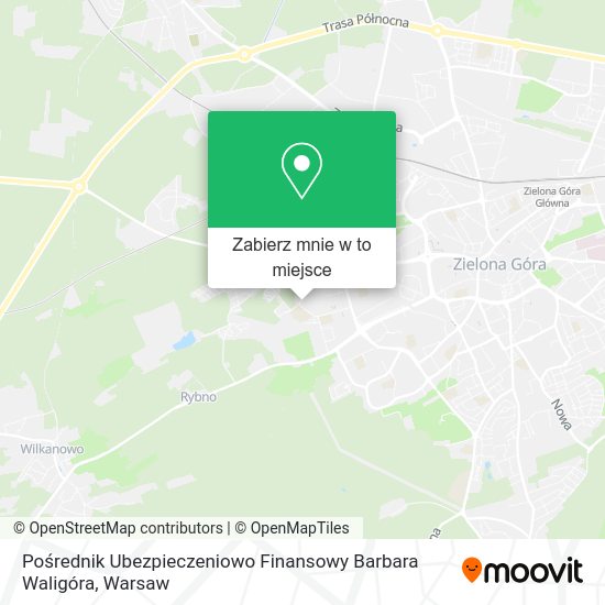 Mapa Pośrednik Ubezpieczeniowo Finansowy Barbara Waligóra