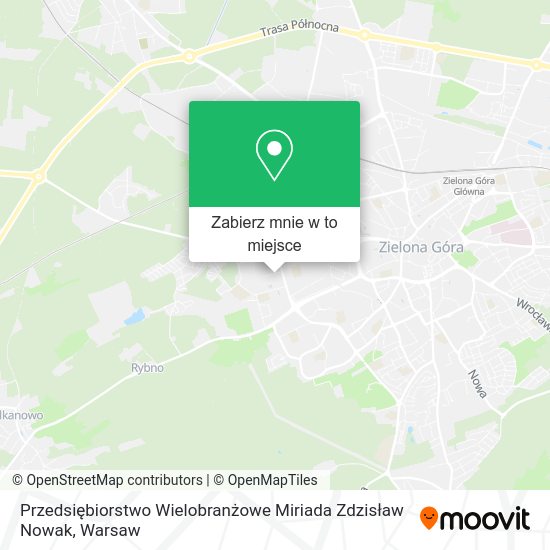 Mapa Przedsiębiorstwo Wielobranżowe Miriada Zdzisław Nowak