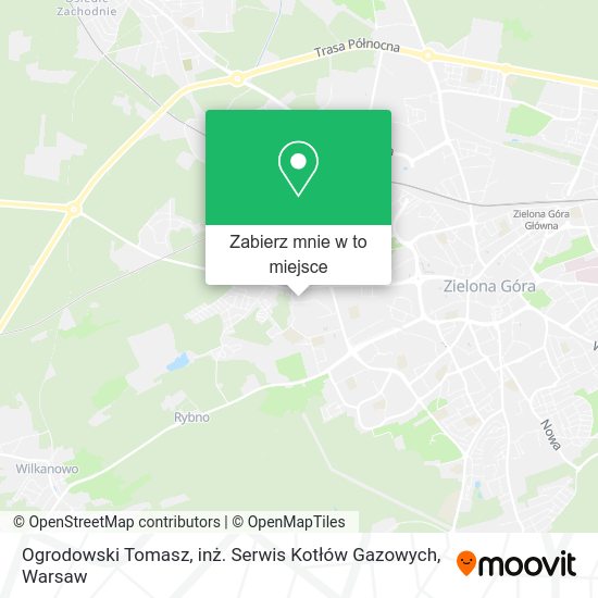 Mapa Ogrodowski Tomasz, inż. Serwis Kotłów Gazowych