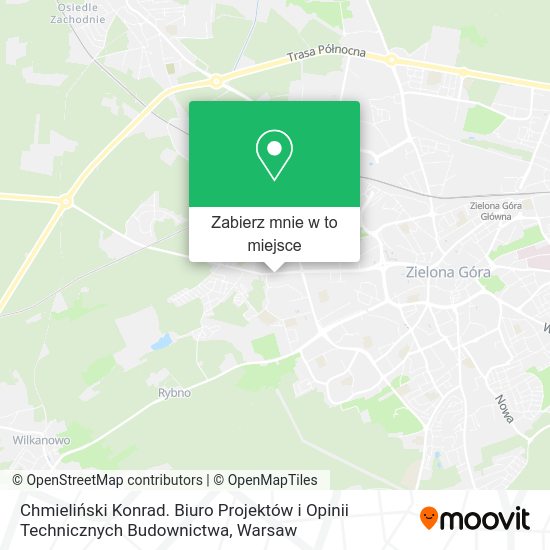 Mapa Chmieliński Konrad. Biuro Projektów i Opinii Technicznych Budownictwa