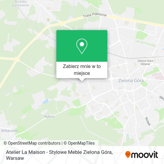 Mapa Atelier La Maison - Stylowe Meble Zielona Góra