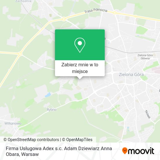 Mapa Firma Usługowa Adex s.c. Adam Dziewiarz Anna Obara