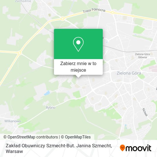 Mapa Zakład Obuwniczy Szmecht-But. Janina Szmecht