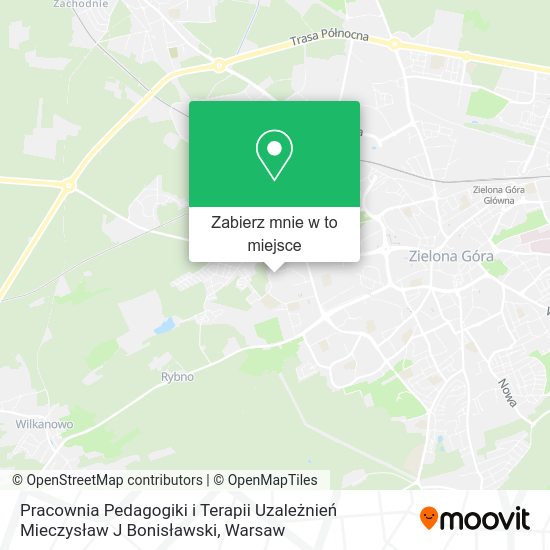 Mapa Pracownia Pedagogiki i Terapii Uzależnień Mieczysław J Bonisławski