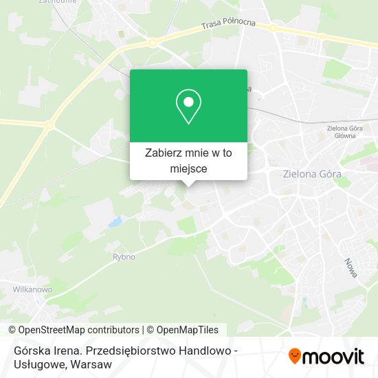 Mapa Górska Irena. Przedsiębiorstwo Handlowo - Usługowe