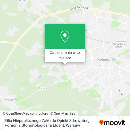 Mapa Filia Niepublicznego Zakładu Opieki Zdrowotnej Poradnia Stomatologiczna Eldent