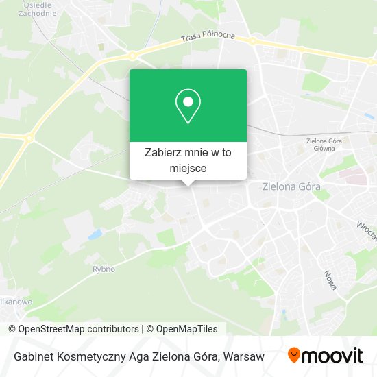 Mapa Gabinet Kosmetyczny Aga Zielona Góra