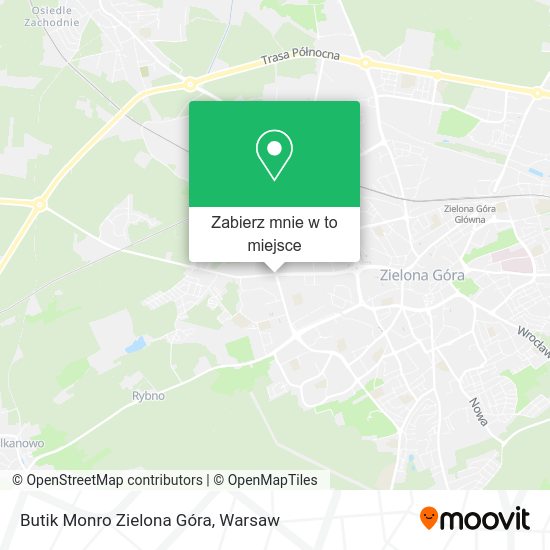 Mapa Butik Monro Zielona Góra