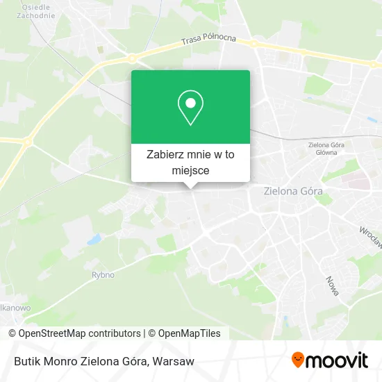 Mapa Butik Monro Zielona Góra