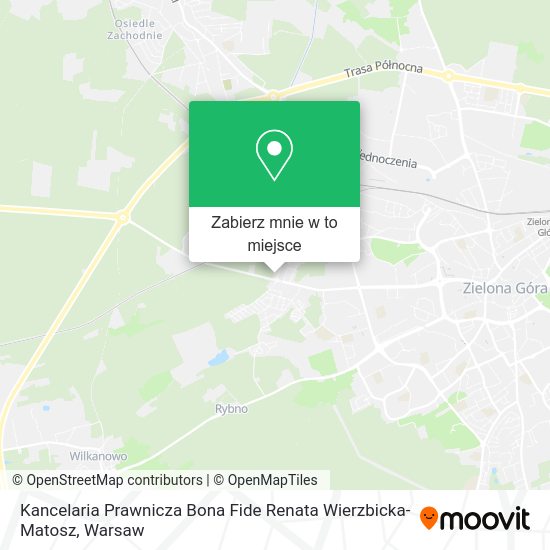 Mapa Kancelaria Prawnicza Bona Fide Renata Wierzbicka-Matosz