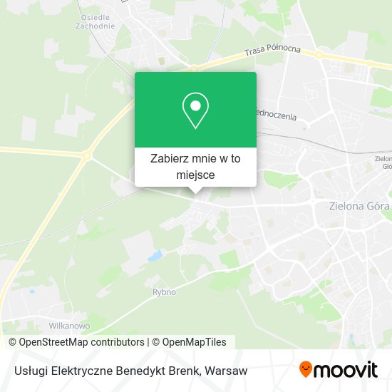 Mapa Usługi Elektryczne Benedykt Brenk