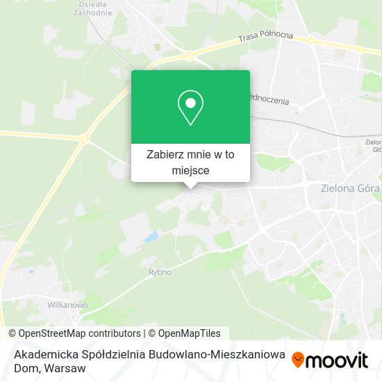 Mapa Akademicka Spółdzielnia Budowlano-Mieszkaniowa Dom