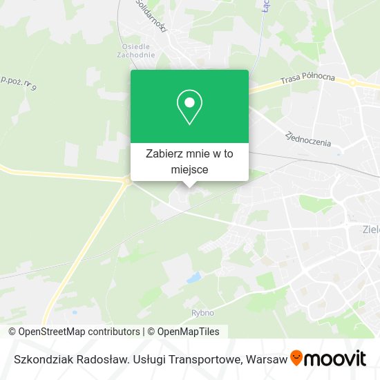 Mapa Szkondziak Radosław. Usługi Transportowe