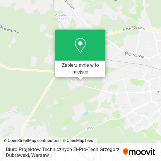 Mapa Biuro Projektów Technicznych El-Pro-Tech Grzegorz Dubrawski