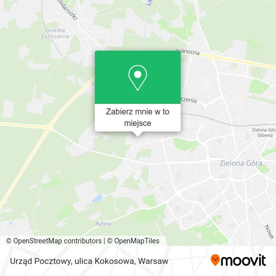 Mapa Urząd Pocztowy, ulica Kokosowa