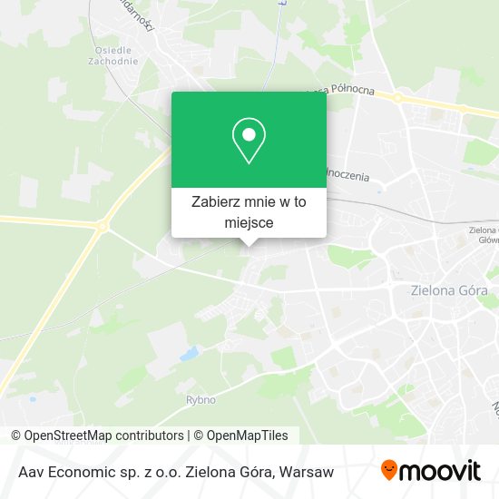 Mapa Aav Economic sp. z o.o. Zielona Góra