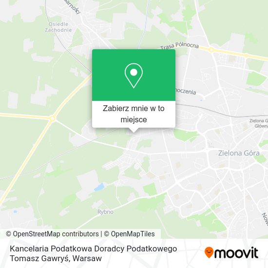 Mapa Kancelaria Podatkowa Doradcy Podatkowego Tomasz Gawryś