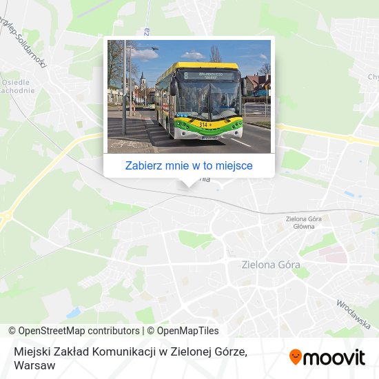 Mapa Miejski Zakład Komunikacji w Zielonej Górze