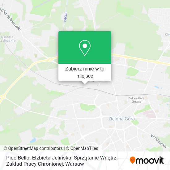 Mapa Pico Bello. Elżbieta Jelińska. Sprzątanie Wnętrz. Zakład Pracy Chronionej