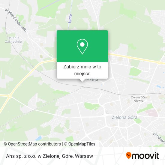 Mapa Ahs sp. z o.o. w Zielonej Góre