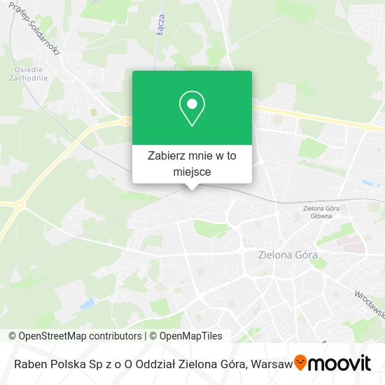 Mapa Raben Polska Sp z o O Oddział Zielona Góra