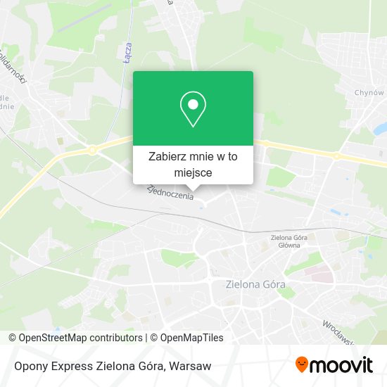 Mapa Opony Express Zielona Góra