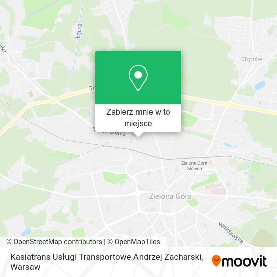 Mapa Kasiatrans Usługi Transportowe Andrzej Zacharski