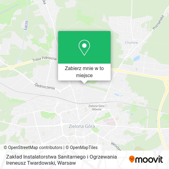 Mapa Zakład Instalatorstwa Sanitarnego i Ogrzewania Ireneusz Twardowski