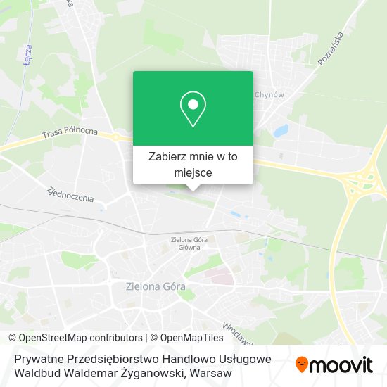 Mapa Prywatne Przedsiębiorstwo Handlowo Usługowe Waldbud Waldemar Żyganowski