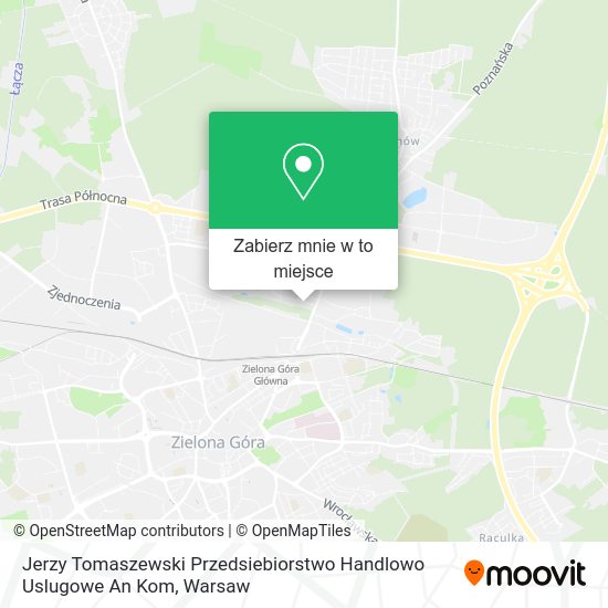 Mapa Jerzy Tomaszewski Przedsiebiorstwo Handlowo Uslugowe An Kom