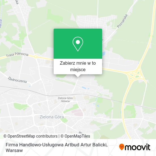 Mapa Firma Handlowo-Usługowa Artbud Artur Balicki