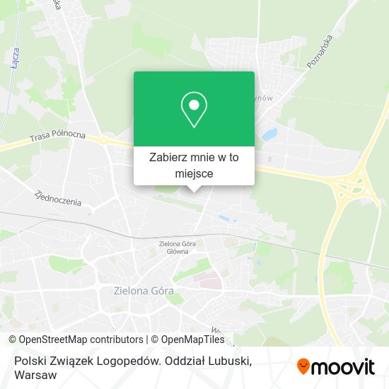 Mapa Polski Związek Logopedów. Oddział Lubuski