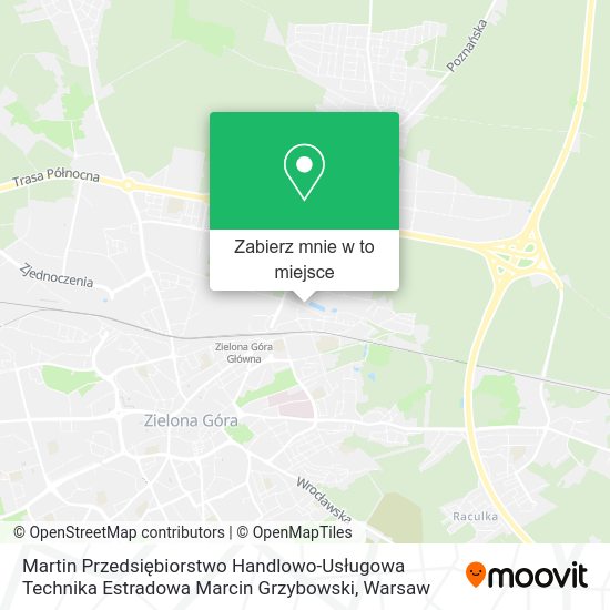 Mapa Martin Przedsiębiorstwo Handlowo-Usługowa Technika Estradowa Marcin Grzybowski