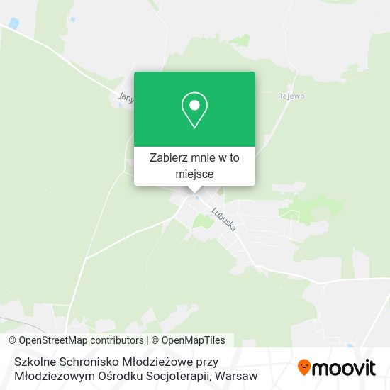 Mapa Szkolne Schronisko Młodzieżowe przy Młodzieżowym Ośrodku Socjoterapii