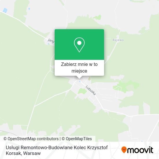 Mapa Usługi Remontowo-Budowlane Kolec Krzysztof Korsak