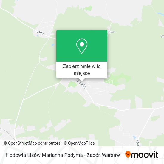 Mapa Hodowla Lisów Marianna Podyma - Zabór