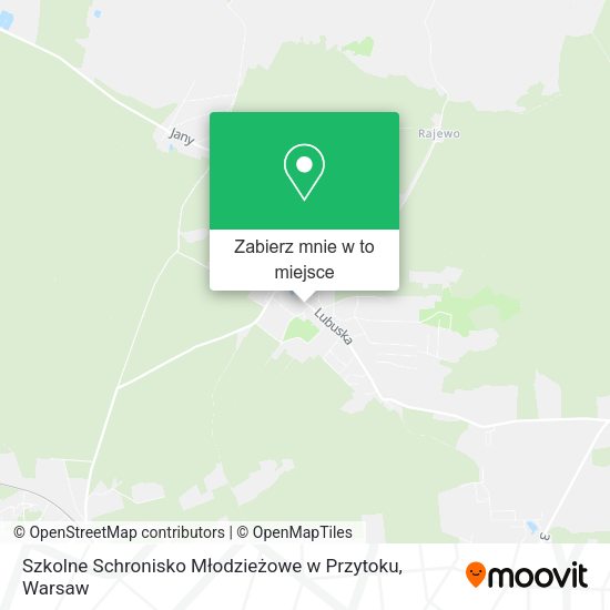 Mapa Szkolne Schronisko Młodzieżowe w Przytoku