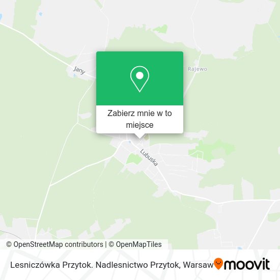 Mapa Lesniczówka Przytok. Nadlesnictwo Przytok