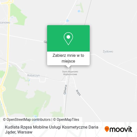 Mapa Kudłata Rzęsa Mobilne Usługi Kosmetyczne Daria Jąder