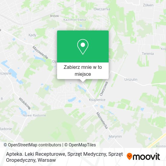 Mapa Apteka. Leki Recepturowe, Sprzęt Medyczny, Sprzęt Oropedyczny