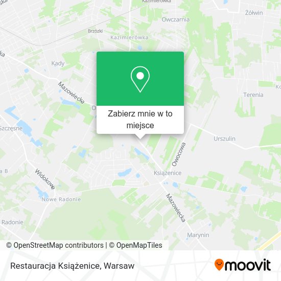 Mapa Restauracja Książenice