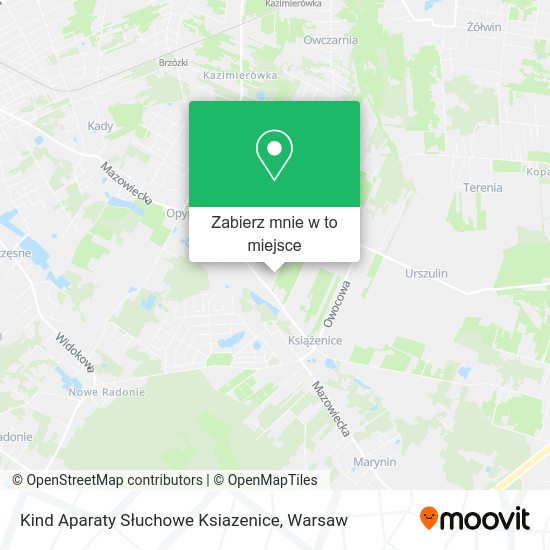 Mapa Kind Aparaty Słuchowe Ksiazenice