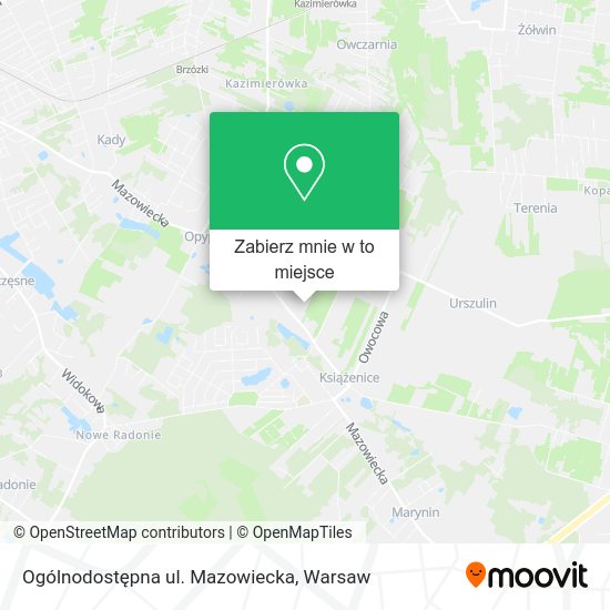 Mapa Ogólnodostępna ul. Mazowiecka