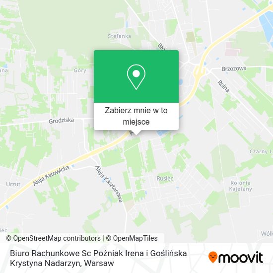 Mapa Biuro Rachunkowe Sc Poźniak Irena i Goślińska Krystyna Nadarzyn