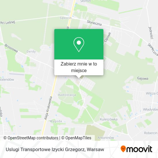 Mapa Uslugi Transportowe Izycki Grzegorz