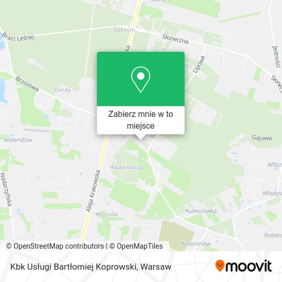 Mapa Kbk Usługi Bartłomiej Koprowski